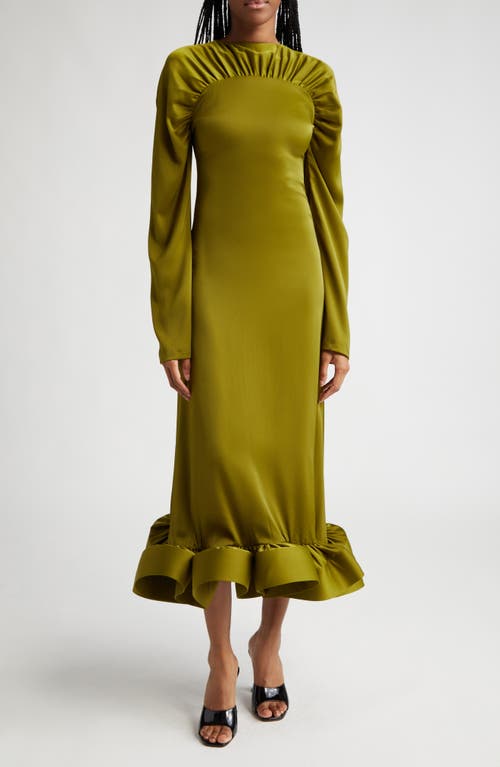 The Emy Long Sleeve Dress in Olive