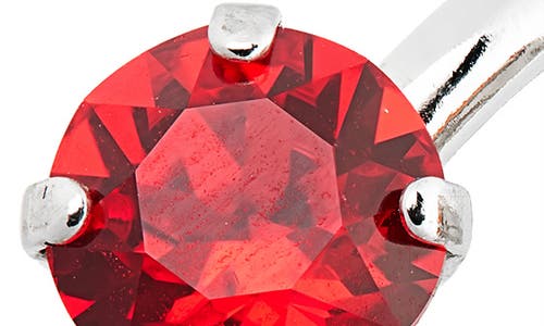 Shop Justine Clenquet Bless Crystal Ring In Orange Red