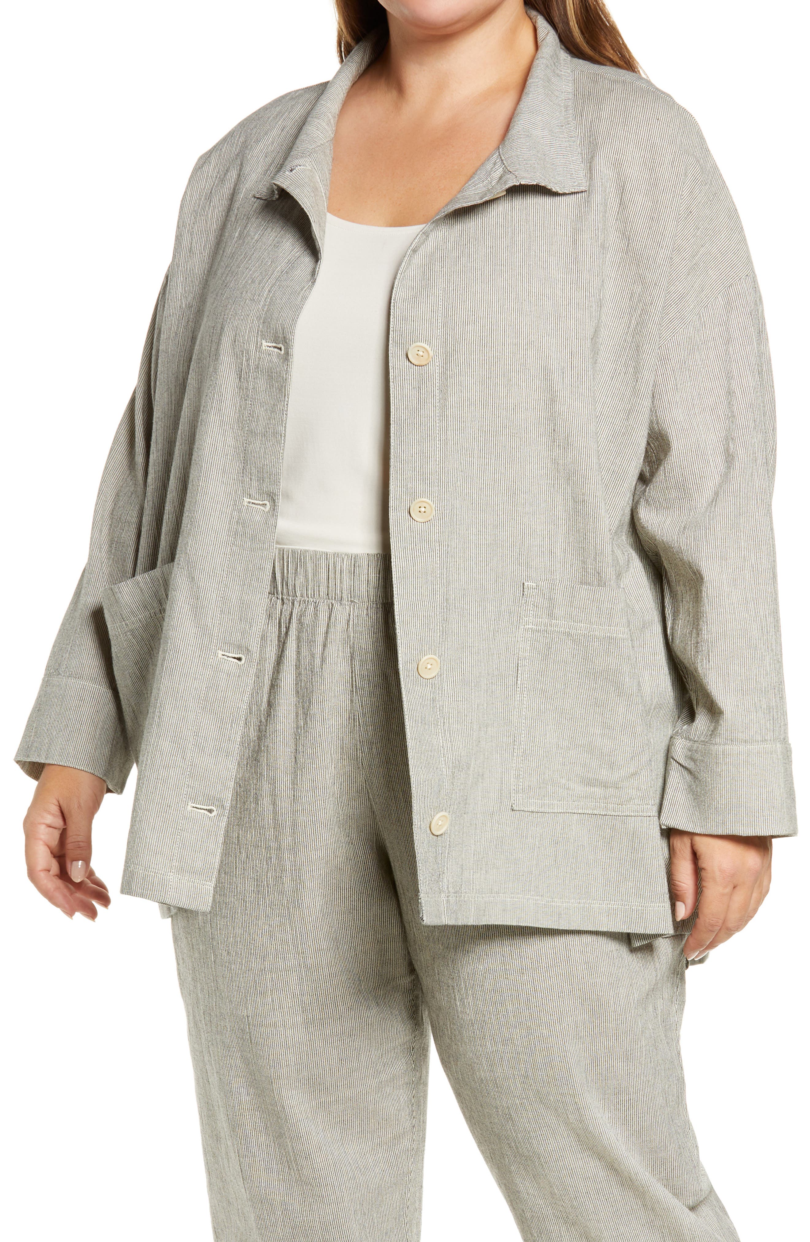 eileen fisher white jacket