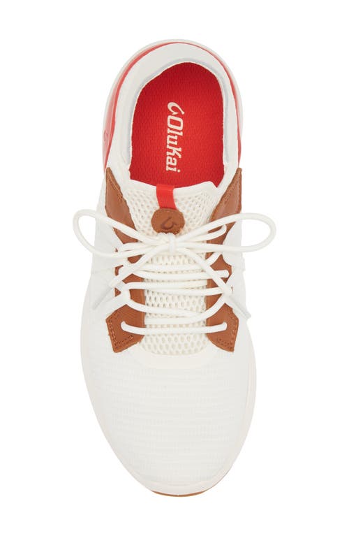 Shop Olukai Mio Li Sneaker In Bright White/red Lava