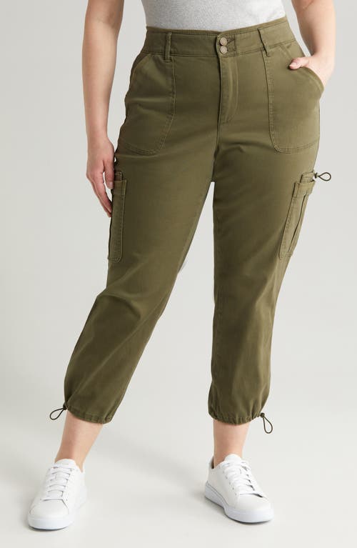 Wit & Wisdom 'Ab'Solution Skyrise Ankle Stretch Twill Cargo Pants Caper at Nordstrom,