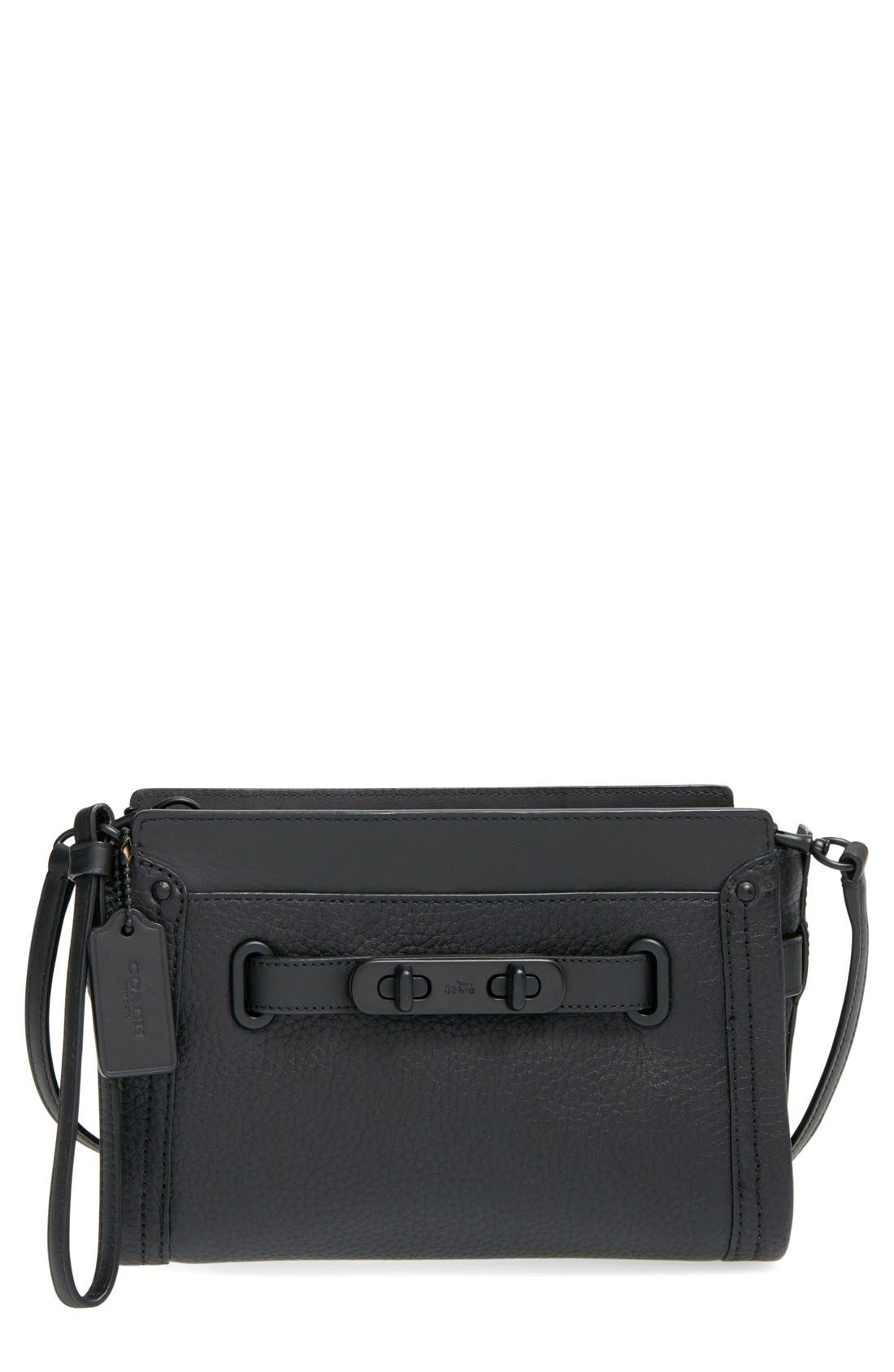 COACH 'Swagger' Pebbled Leather Wristlet Nordstrom