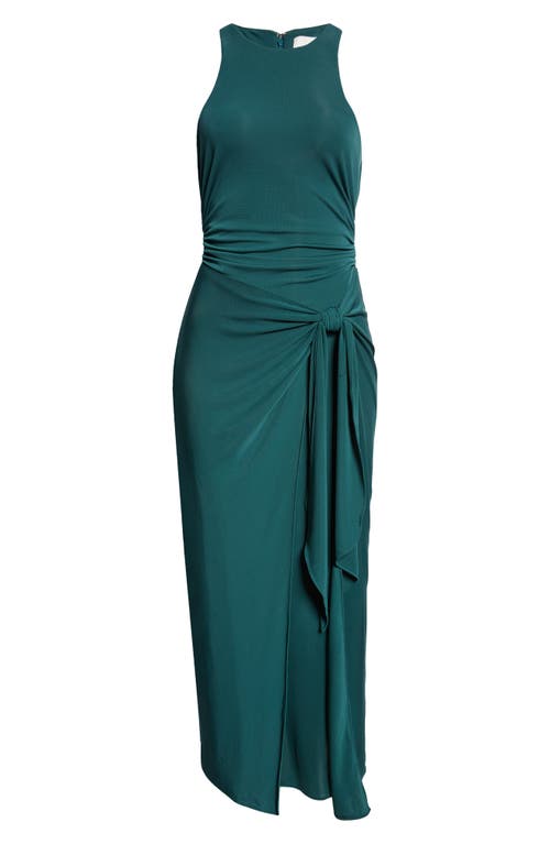 Shop Cinq À Sept Andie Side Tie Dress In Green Onyx