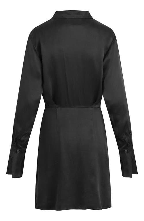 Favorite Daughter The Dinner Party Long Sleeve Minidress In Black