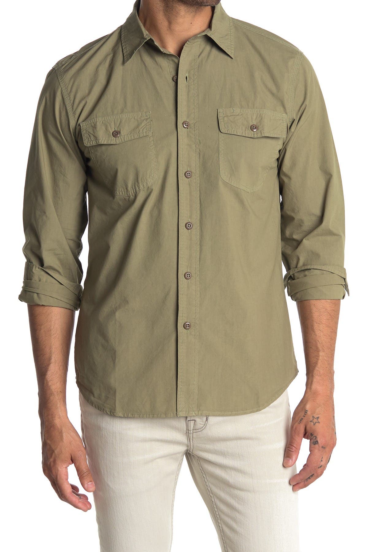 Alex Mill Patch Pocket Regular Fit Field Shirt In Open Green2