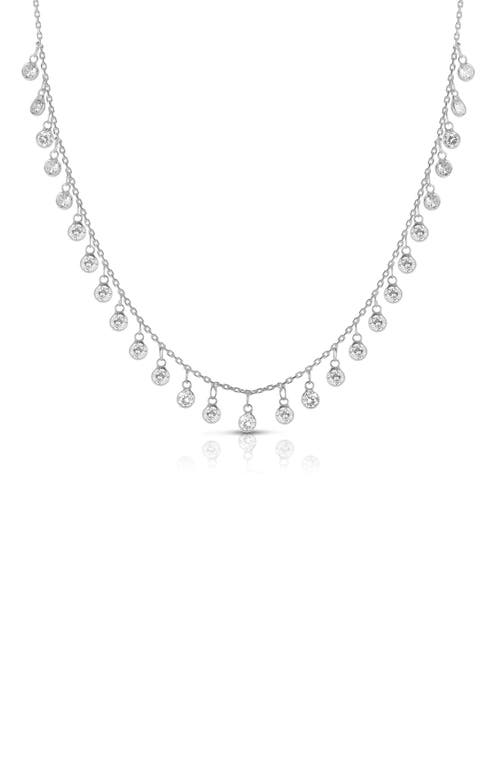Shop Chloe & Madison Chloe And Madison 14k Gold Plate Sterling Silver Cz Dangle Chain Necklace