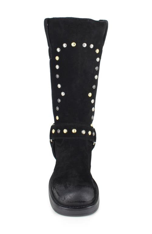 Ziginy Cinnia Studded Water Resistant Boot In Black