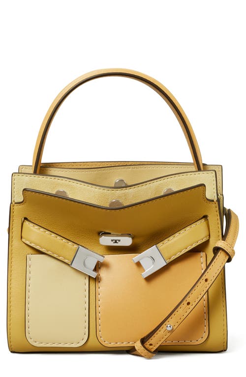 Tory Burch Petite Lee Radziwill Pocket Leather Double Bag in Cornbread at Nordstrom