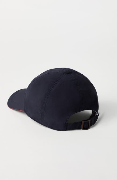 Shop Brunello Cucinelli Water-resistant Baseball Cap In Navy Blue