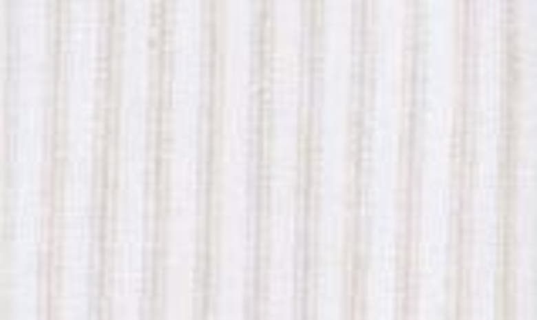 Shop Caslon ® Stripe Open Front Linen Blend Blazer In White- Tan Safari Cove Stripe
