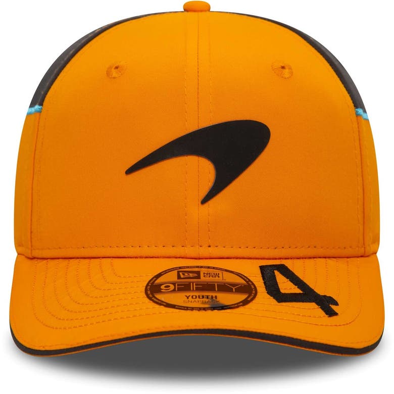 Shop New Era Youth  Lando Norris Orange Mclaren F1 Team Driver 9fifty Adjustable Hat