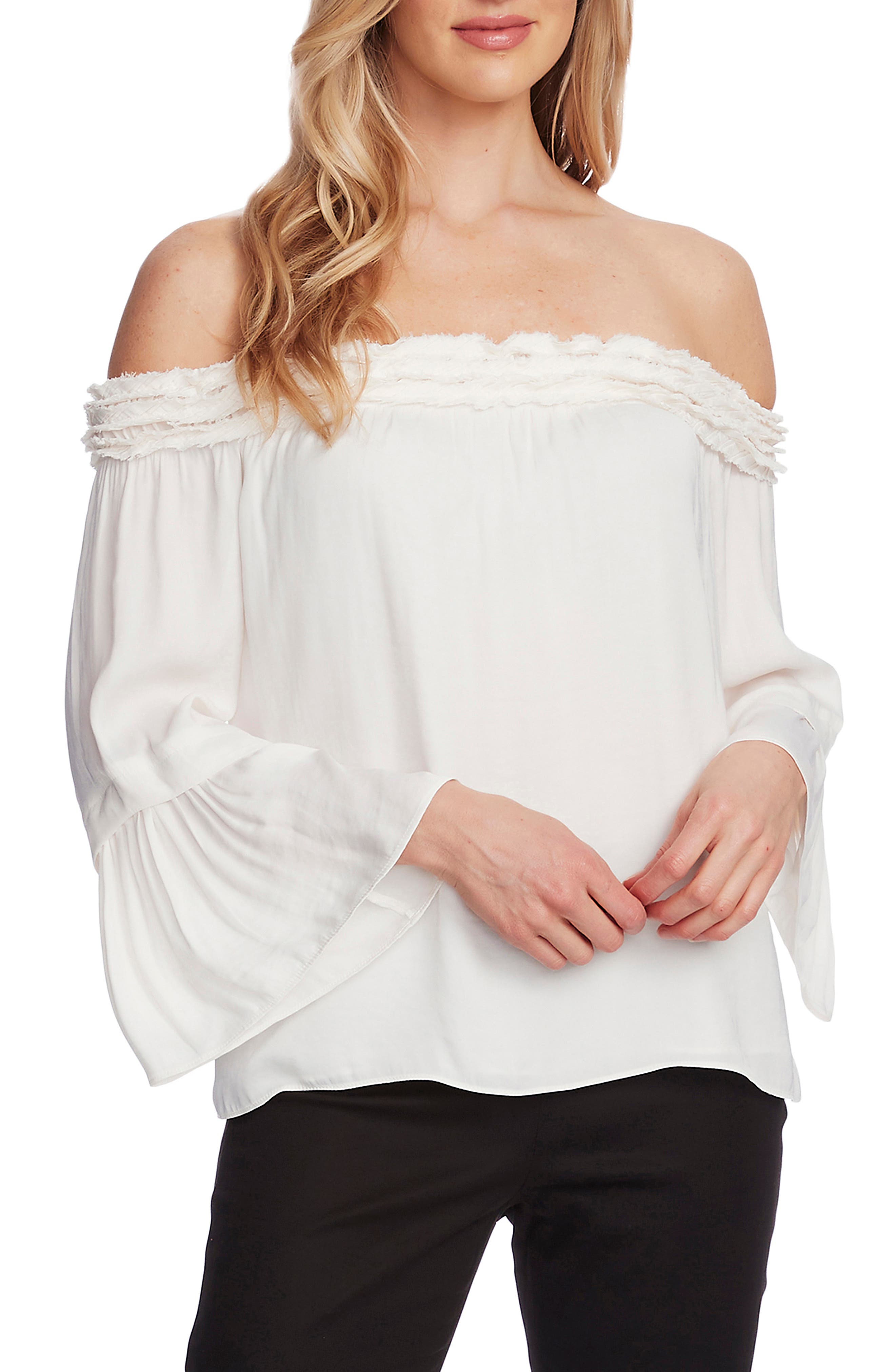 flowy bardot top