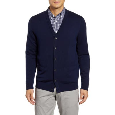 Nordstrom Shop Merino V-Neck Cardigan, Blue