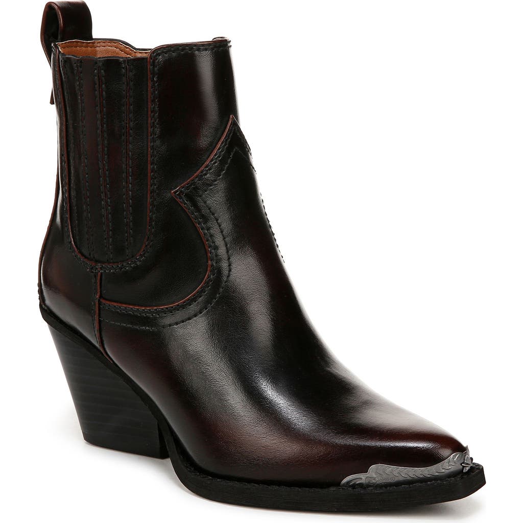 Zodiac Women's Raylin Embellished Cowboy Booties In Mahogany/black
