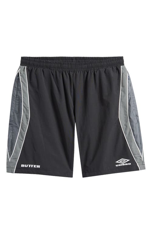 Butter Goods X Umbro Diamond Nylon Shorts In Black