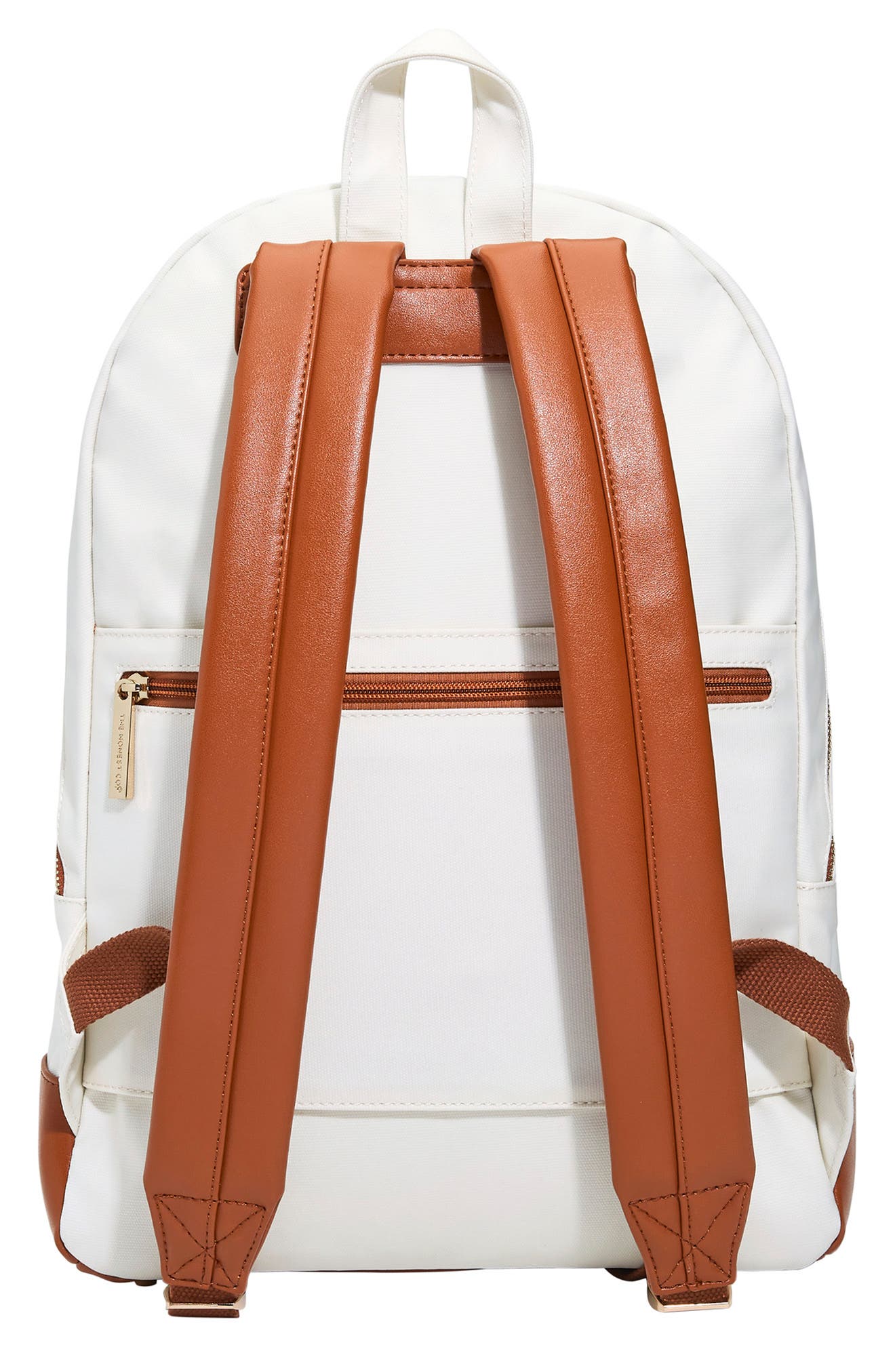 cream canvas backpack