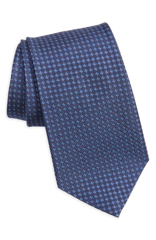 Shop Ralph Lauren Purple Label Bond St. Geometric Silk Jacquard Tie In Navy