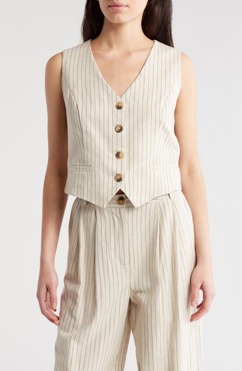 Beige Regular Size Vests for Women for sale