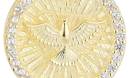 Chloe & Madison Chloe And Madison Cz Coin Pendant Necklace In Gold