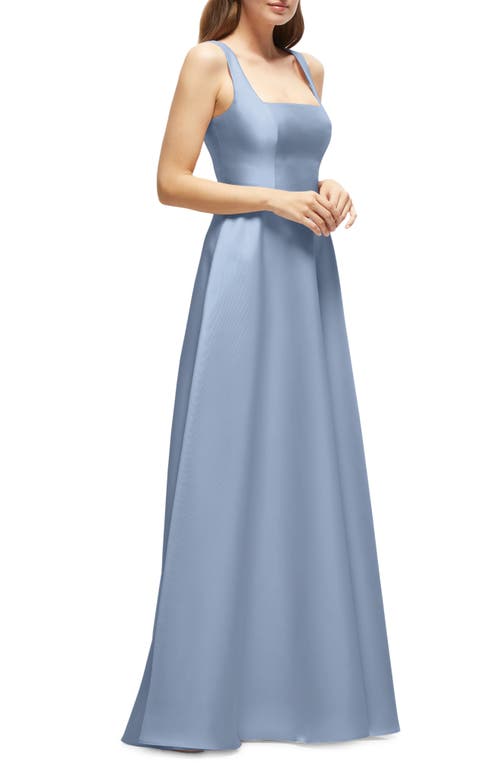 Shop Dessy Collection Sleeveless Satin Gown In Cloudy
