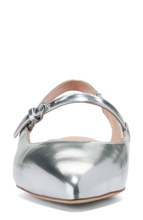 Shop Cole Haan Anya Slingback Mary Jane Pointed Toe Flat In Silver