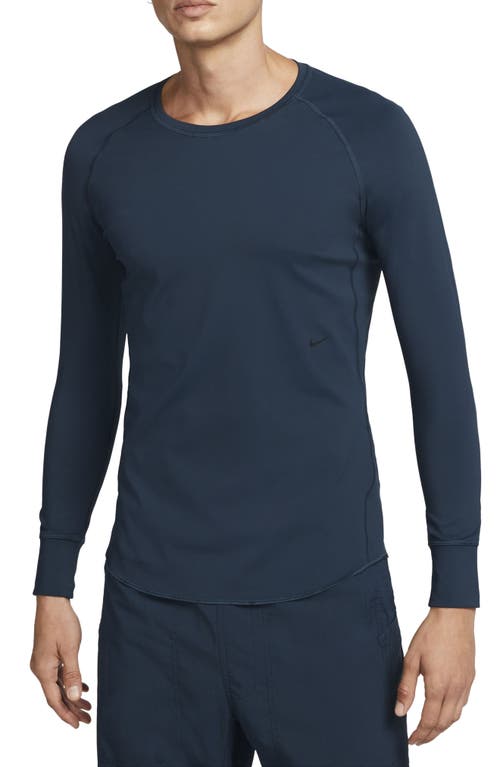 Nike Dri-FIT ADV APS Recovery Long Sleeve Training T-Shirt in Armory Navy/Black at Nordstrom, Size Xx-Large