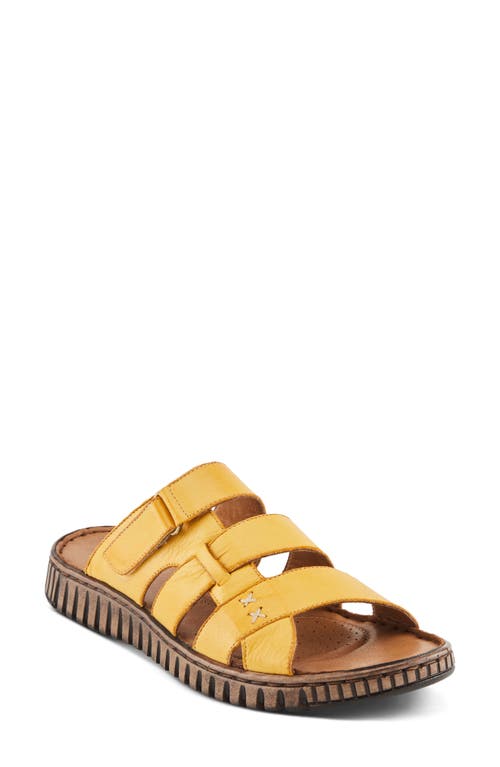 Spring Step Olly Slide Sandal In Mustard