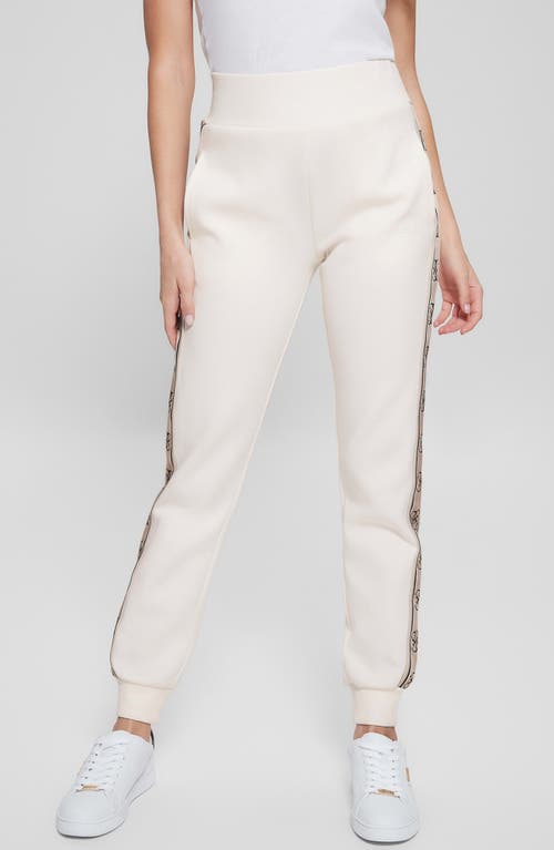 Guess Britney Logo Tape Joggers In Ocean Salt