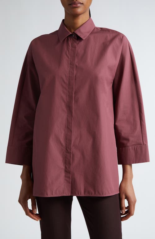 Shop Max Mara Delfina Cotton Button-up Shirt In Pink