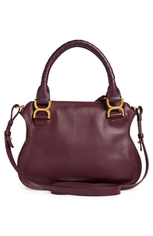 Shop Chloé Small Marcie Leather Satchel In Dimness Purple