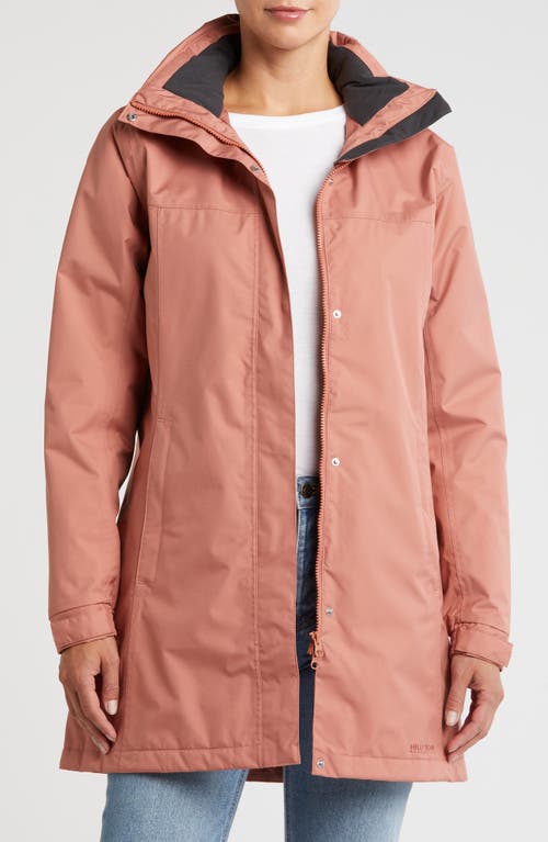 Helly Hansen Aden Waterproof Hooded Longline Rain Jacket In Cedarwood