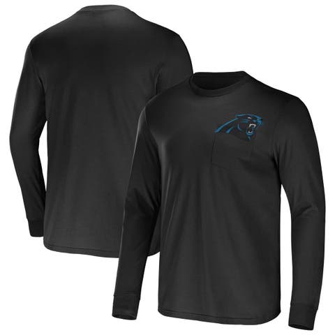 Carolina Panthers Nike Sideline Coach Chevron Lock Up Long Sleeve V-Neck  Performance T-Shirt - Black