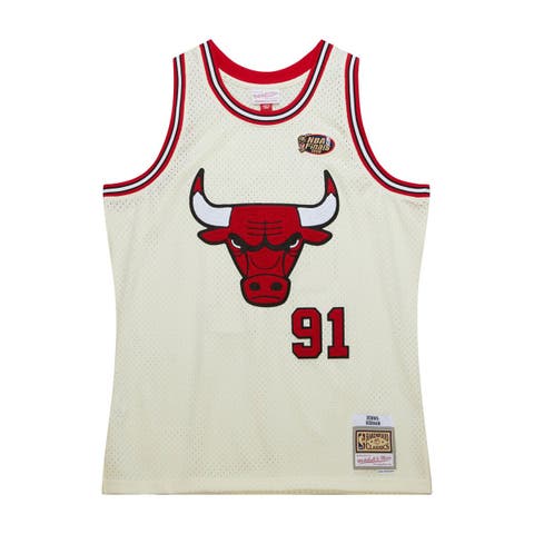  Dennis Rodman Chicago Bulls White Youth 8-20 Hardwood