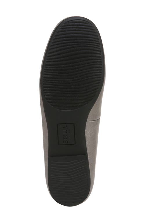 Soul Naturalizer Brilliant Womens Solid Man Made Ballet Flats In Pewter Faux Leather