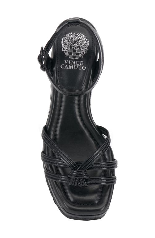 Vince Camuto Loressa Platform Wedge Sandal In Jet Black