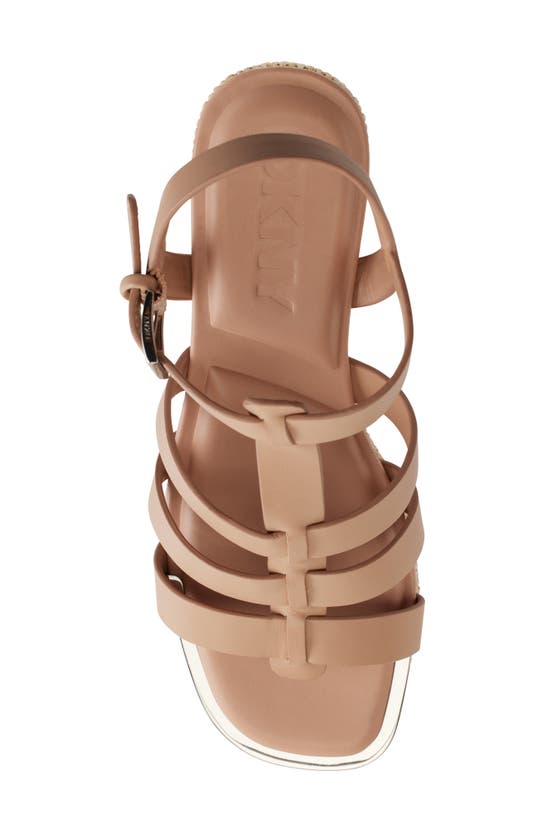 Shop Dkny Fisherman Platform Sandal In Rose Beige