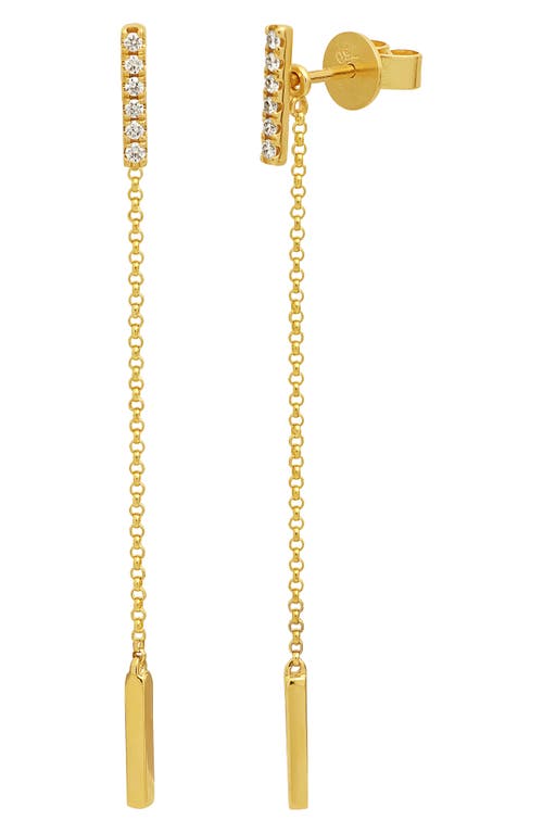 Bony Levy Aviva Diamond Linear Drop Earrings in 18K Yellow Gold at Nordstrom