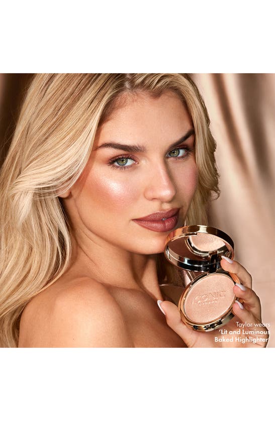 Shop Iconic London Lit & Luminous Baked Highlighter In Champagne
