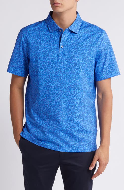 Bugatchi Victor OoohCotton Digital Print Polo Night Blue at Nordstrom,