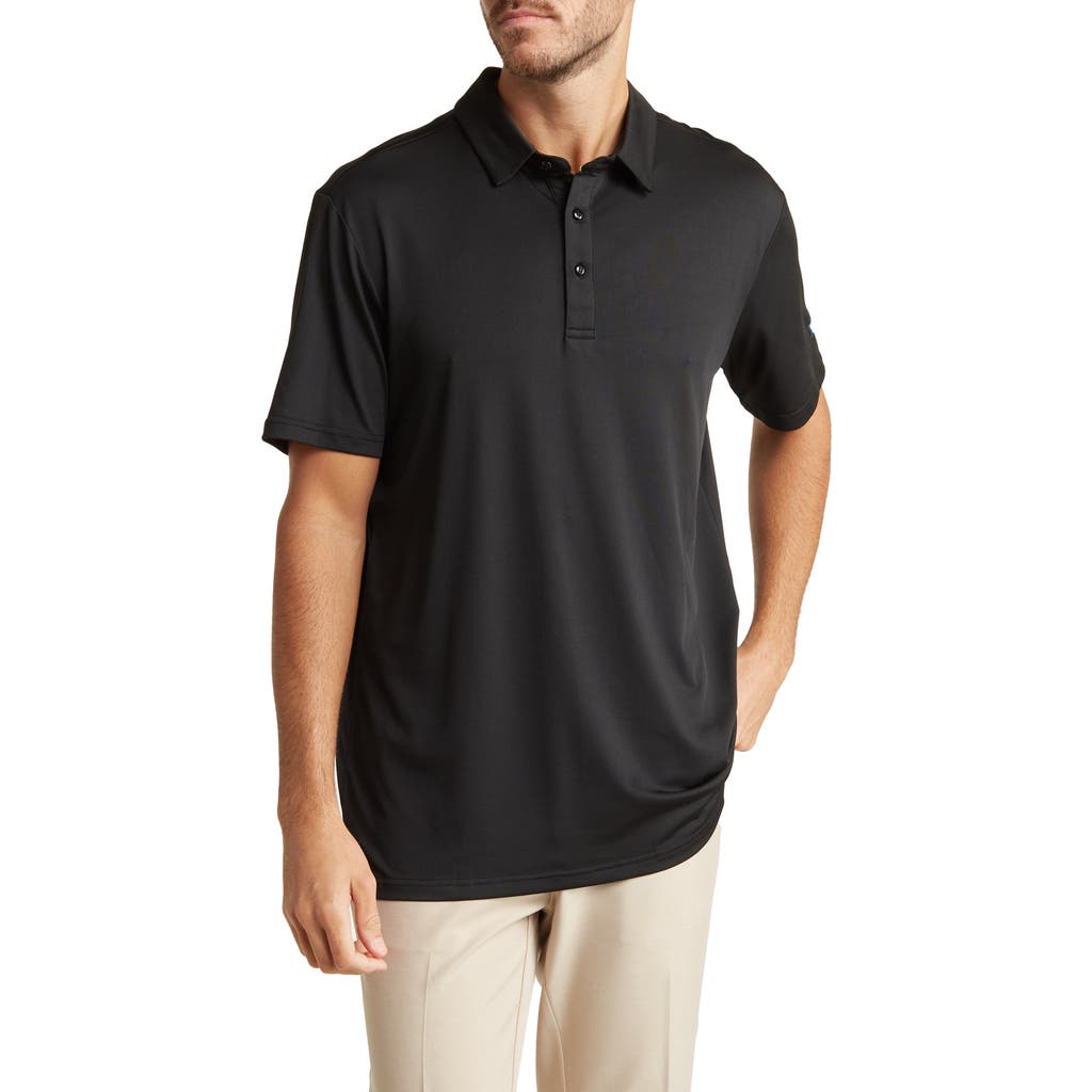 Tom Baine Slim Fit Performance Short Sleeve Solid Button Down In Black
