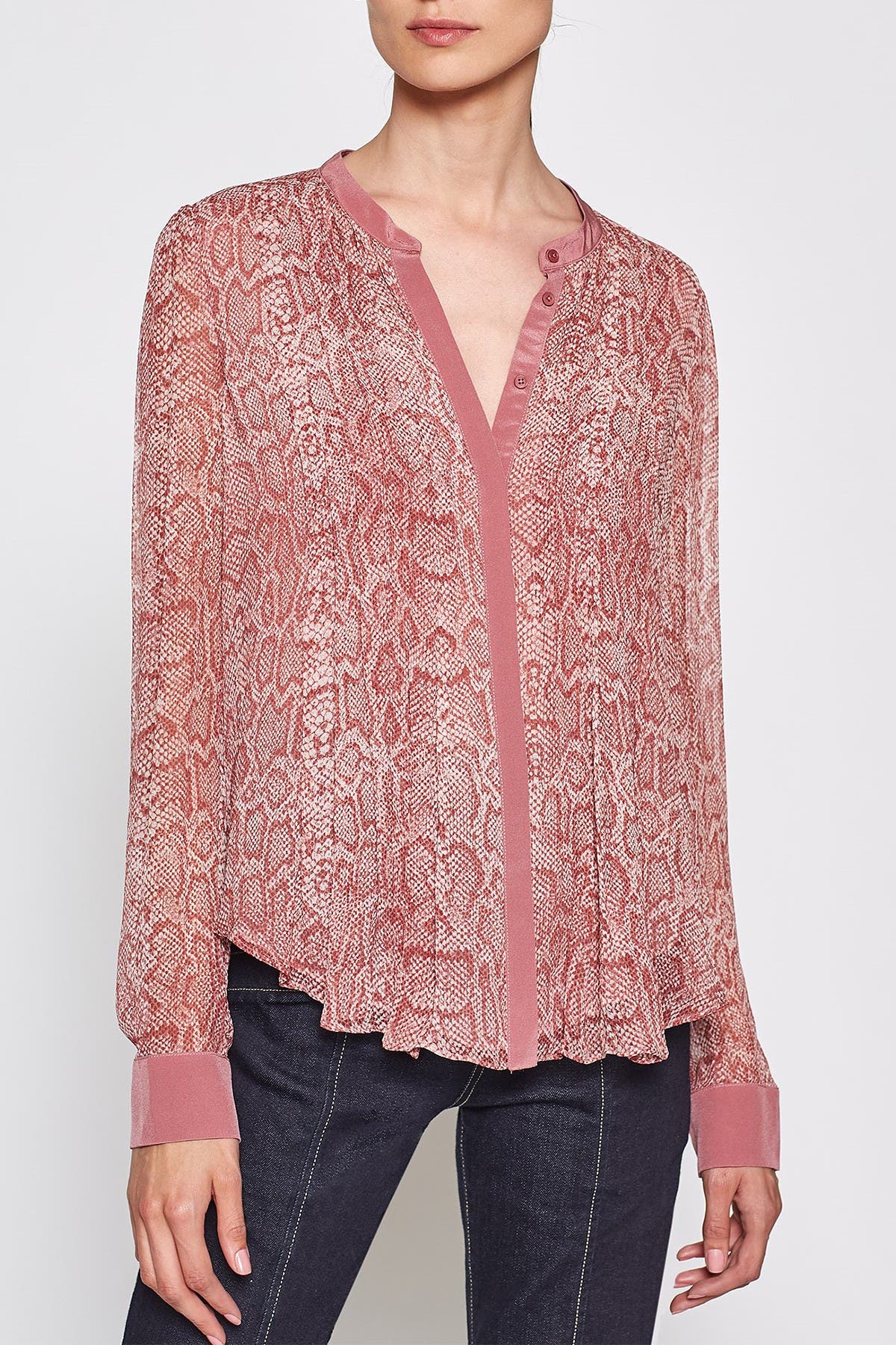 joie snakeskin blouse