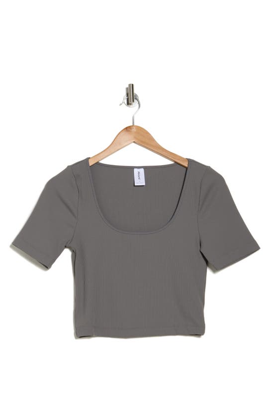 Shop Abound Compact Rib T-shirt In Grey Pearl