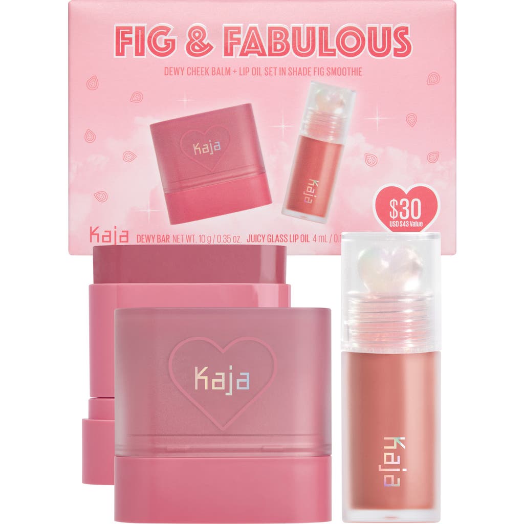 KAJA KAJA FIG & FABULOUS DEWY CHEEK BALM & LIP OIL SET (NORDSTROM EXCLUSIVE) $43 VALUE
