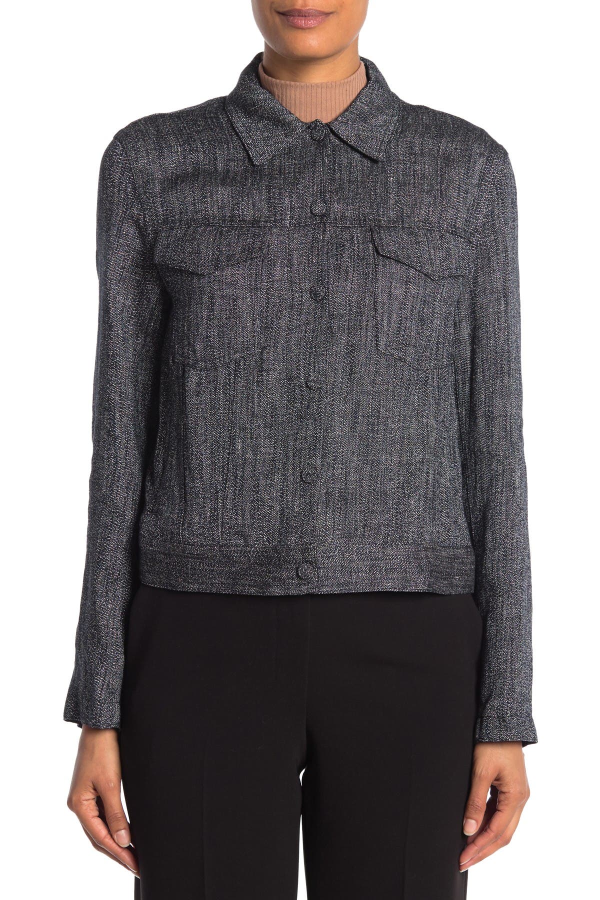 linen trucker jacket