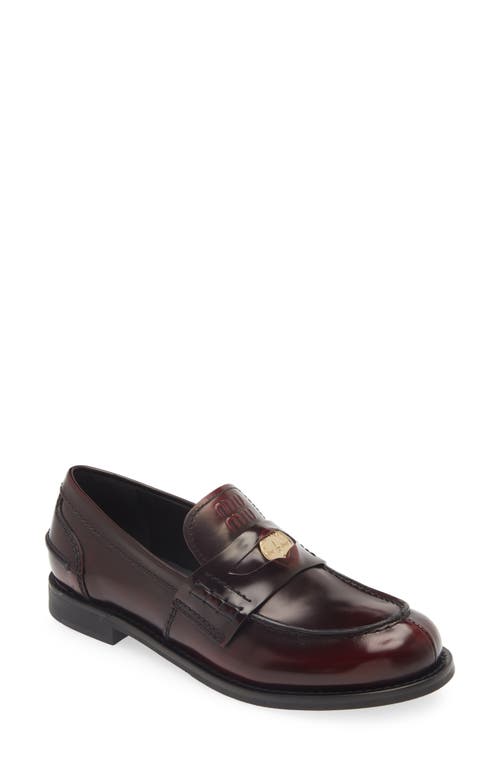 Shop Miu Miu Penny Loafer In Porpora