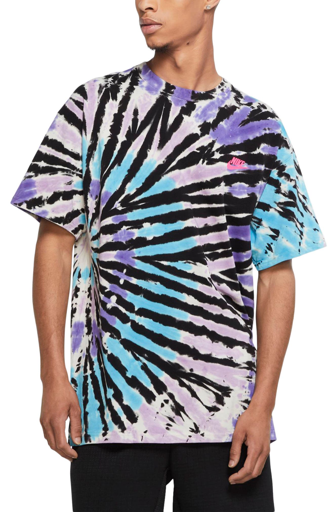 purple tie dye nike shirt