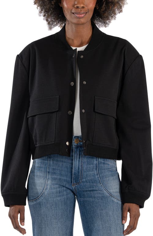 Shop Kut From The Kloth Camilla Crop Twill Bomber Jacket In Black