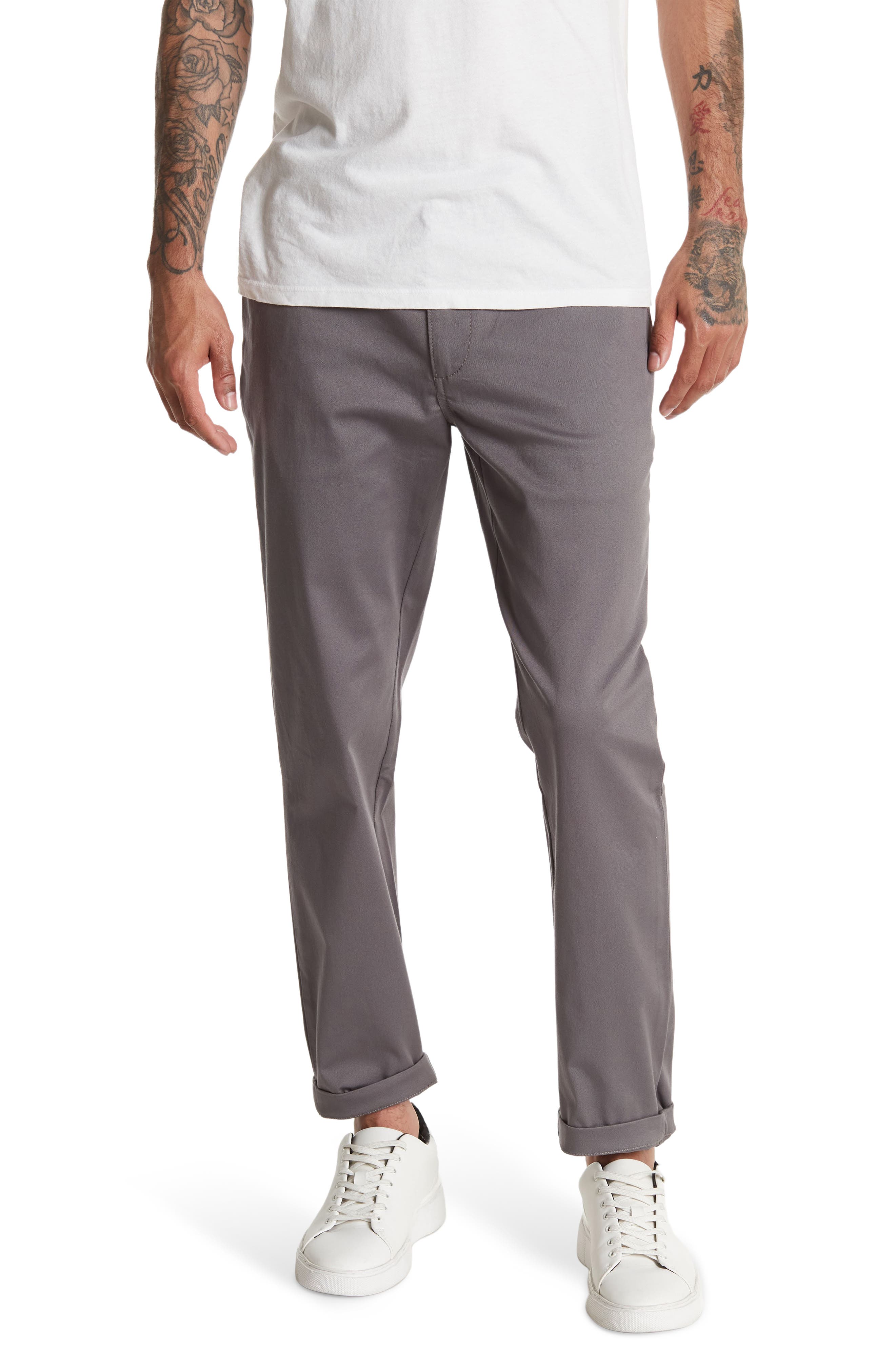 Abound Solid Workwear Chino Pants In Medium Grey
