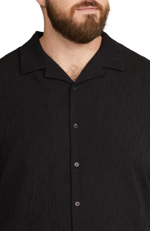 Shop Johnny Bigg Griffen Relaxed Fit Knit Camp Shirt In Black