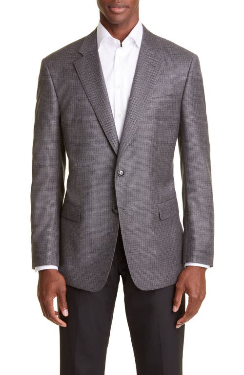 Giorgio Armani Plaid Wool & Cashmere Tweed Sport Coat in Grey
